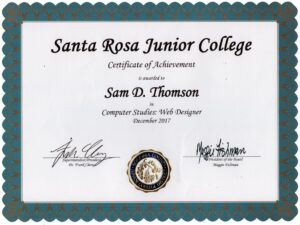 Web Designer | 2017 Certificate